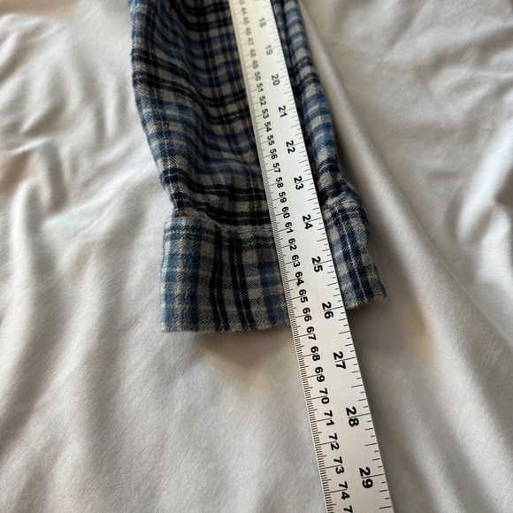 Roots Men's Flannel Long Sleeve Plaid‎ Button Up Shirt Blue Size X-Large Western - Picture 12 of 15
